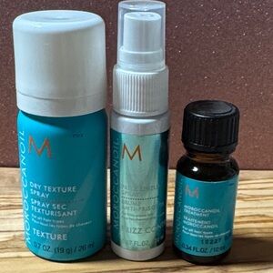 Moroccanoil Hair Care Trio- Dry texture spray, frizz shield spray & hair oil NEW